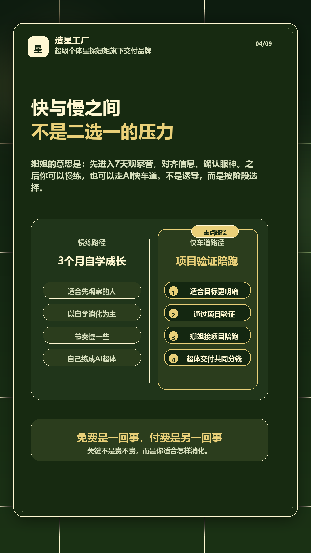 第四屏 自学慢练与AI快车道
